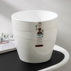 Кашпо для цветов со вставкой «Грация», 4.5 л, белое - Фото 3