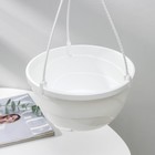 Кашпо для цветов подвесное с прикорневым поливом «Мальва», 4.7 л, белое - Фото 4