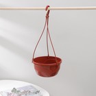 Кашпо для цветов подвесное с прикорневым поливом Plast-Avenue «Мальва», 4.7 л, пластик, терракотовый - Фото 2