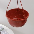 Кашпо для цветов подвесное с прикорневым поливом Plast-Avenue «Мальва», 4.7 л, пластик, терракотовый - Фото 5