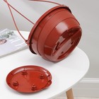 Кашпо для цветов подвесное с прикорневым поливом Plast-Avenue «Мальва», 4.7 л, пластик, терракотовый - Фото 6