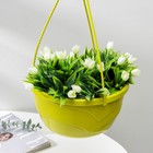 Кашпо для цветов подвесное с прикорневым поливом «Мальва», 4.7 л, цвет фисташковый - Фото 2