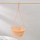 Кашпо для цветов подвесное с прикорневым поливом «Мальва» 4.7 л, цвет кремовый - Фото 2