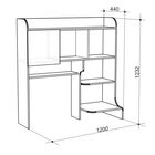 Надстройка 1200 прямая 2 "Галерея", ясень шимо тёмный/крем - Фото 2