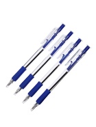 Набор шариковых ручек Calligrata, 4 штуки, автоматические, синий стержень, резиновый упор  (артикул 1934799)  большой выбор товаров оптом и в розницу по низким ценам с доставкой