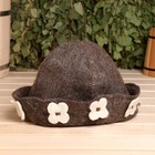 Банная шапка детская, коричневая, войлок - фото 10374664