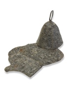 Набор для бани, 3 предмета: шапка, рукавица, коврик, серый, «Добропаровъ» - Фото 1