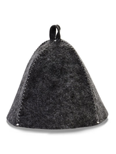 Набор для бани, 3 предмета: шапка, рукавица, коврик, серый, «Добропаровъ»