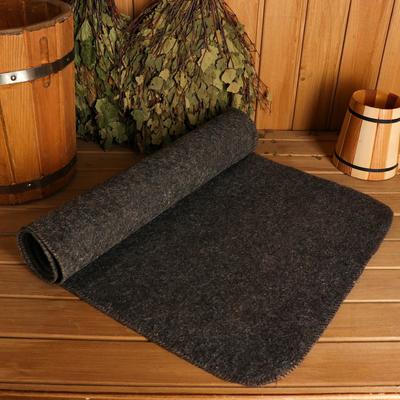 Коврик - лежак для бани и сауны, 150×50 см, войлок, тёмный, «Добропаровъ»