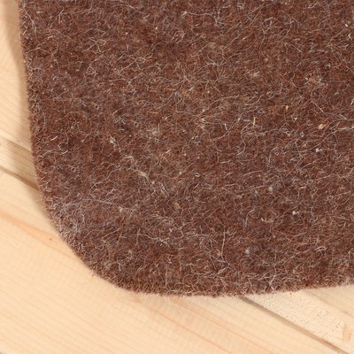 Коврик - лежак для бани и сауны, 150×50 см, войлок, тёмный, «Добропаровъ»