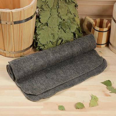 Коврик - лежак для бани и сауны, 150×50 см, войлок, тёмный, «Добропаровъ»