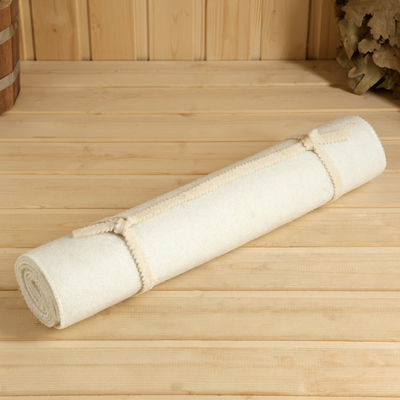 Коврик - лежак для бани и сауны, 150×50 см, войлок, светлый, «Добропаровъ»