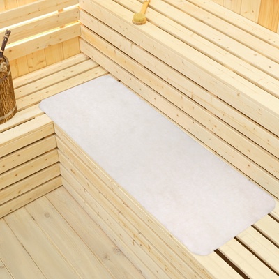 Коврик - лежак для бани и сауны, 150×50 см, войлок, светлый, «Добропаровъ»