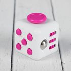 Кубик-антистресс, розовые кнопки, цвет белый - Фото 1