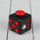 Кубик-антистресс, красные кнопки, цвет чёрный - Фото 1
