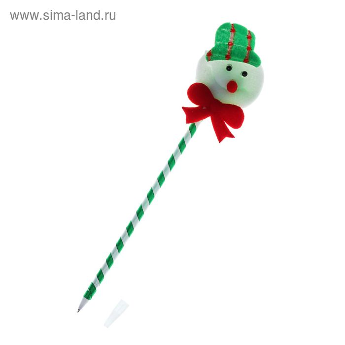 Ручка "Снеговик" с бантиком - Фото 1