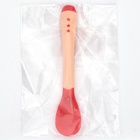 Ложка детская для кормления M&B, термочувствительная, цвет красно-бежевый - Фото 5