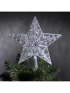 Светодиодная верхушка на ёлку «Звезда белая», 22 см, 15 LED, 220 В, свечение мульти - Фото 5