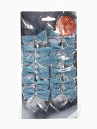 Ёлочные игрушки 12 шт. «Зимнее волшебство. Бант» пластик, 5.5×5 см, серебристо-голубой - Фото 10