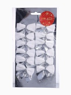 Ёлочные игрушки 12 шт. «Зимнее волшебство. Бант» пластик, 5.5×5 см, серебристо-белый - Фото 13