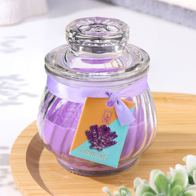 Ароматическая свеча в банке «Горшочек», 9×7.5 см, лаванда