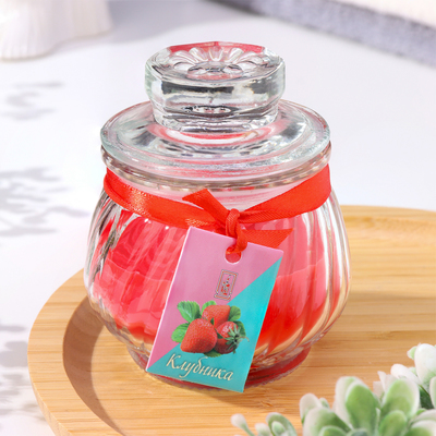 Ароматическая свеча в банке «Горшочек», 9×7.5 см, клубника