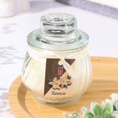 Ароматическая свеча в банке «Горшочек», 9×7.5 см, ваниль