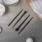 Стеки для моделирования кондитерских украшений Доляна, набор 4 шт., 16 см, пластик, чёрные - Фото 1