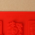 Форма для украшений Доляна «Рождество», силикон, 30×17 см, 16 ячеек, цвет красный - Фото 6