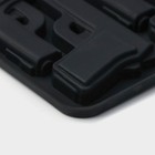 Форма для шоколада Доляна «Пистолет», силикон, 18.7×13.4 см, 6 ячеек (7.5×5.1 см), тёмно-серая - Фото 4