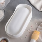 Форма силиконовая для муссовых десертов и выпечки Доляна «Пиллоу», 23×12 см (внутренний размер 22×10,5×7 см), цвет белый - Фото 2