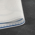 Коврик для выпечки и раскатки теста с разметкой, армированный, силикон, 59×38.5 см, белый - Фото 4