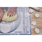 Коврик для выпечки и раскатки теста с разметкой, армированный, силикон, 59×38.5 см, белый - Фото 5