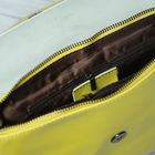 Сумка женская на молнии, отдел с перегородкой, наружный карман, длинный ремень, цвет жёлтый - Фото 3