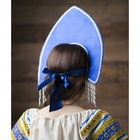 Кокошник "Анна" с тесьмой, цвет синий, виды МИКС - Фото 2