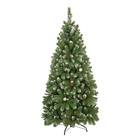 Искусственная ёлка заснеженная «ЕлкиТорг. Снежная королева» с шишками, 120 см, d нижнего яруса 85 см, 520 ПВХ веток на крючках - Фото 2