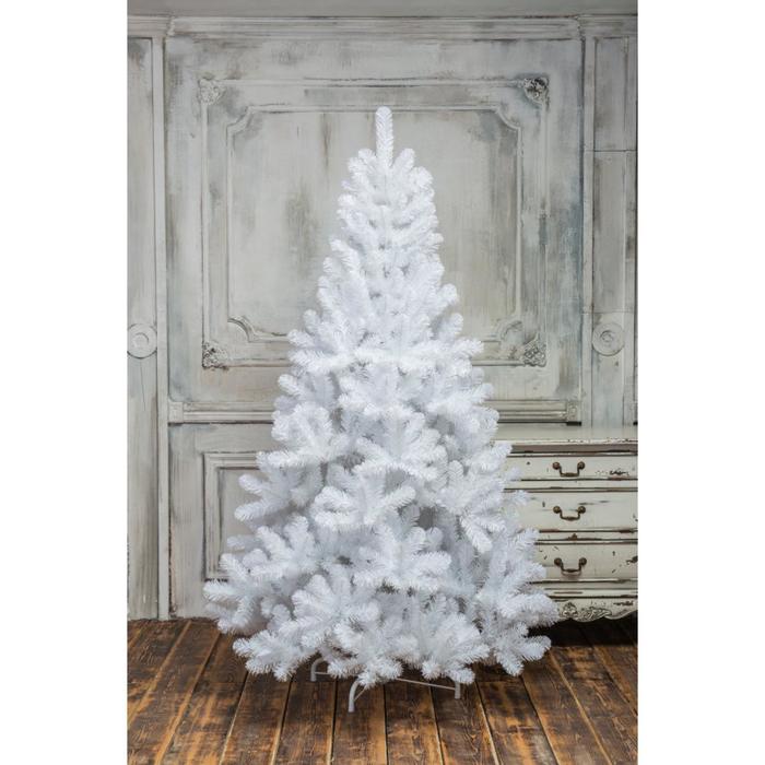 Искусственная ёлка белая «ЕлкиТорг. Жемчужная», 150 см, d нижнего яруса 105 см, 420 ПВХ веток на крючках - Фото 1