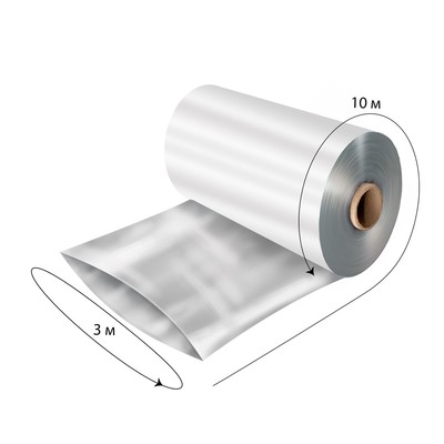 Плёнка полиэтиленовая прозрачная, 60 мкм, 3×5 м, рукав (1.5 м × 2), Эконом 50 %, Greengo