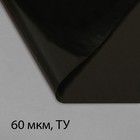 Плёнка полиэтиленовая, техническая, 60 мкм, чёрная, длина 10 м, ширина 3 м, рукав (1.5 м × 2), Эконом 50% - фото 8965896