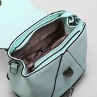 Сумка-рюкзак на молнии, 1 отдел с перегородкой, длинный ремень, цвет голубой - Фото 6