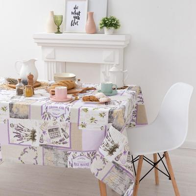 Скатерть "Лаванда в провансе" 150*250 см, 100% хлопок, рогожка, 162 г/м2
