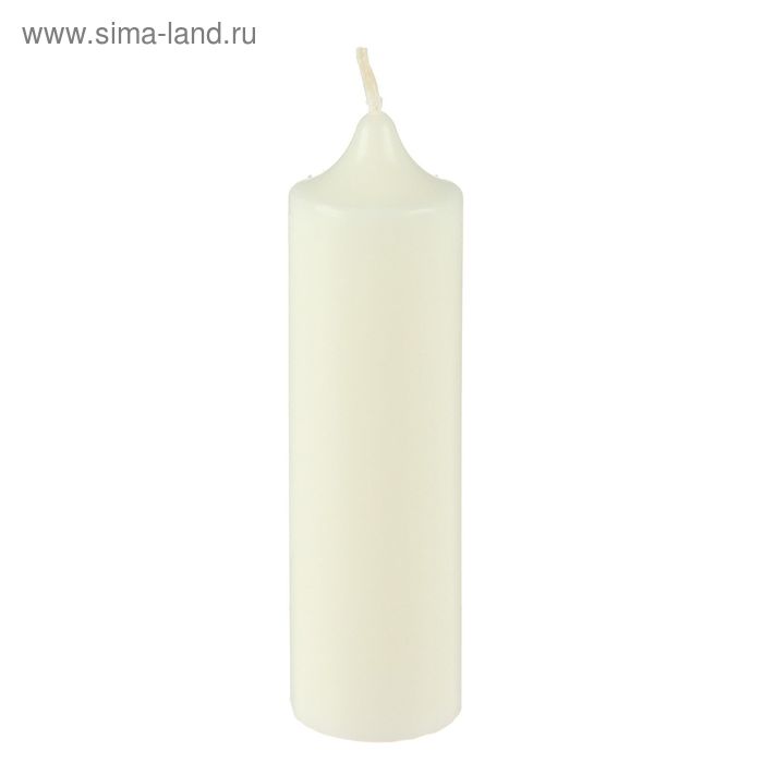 Свеча - цилиндр, 40*135, белый - Фото 1