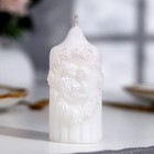 Свеча-цилиндр свадебная "Жених и невеста", 9х4,5 см, белая с блеском, домашний очаг - фото 8332589