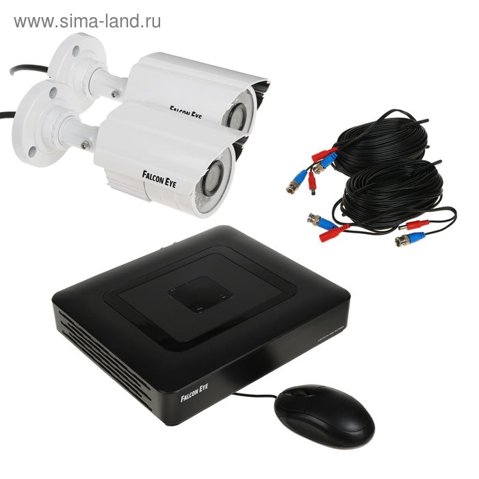 Комплект видеонаблюдения Falcon Eye FE-104AHD KIT Light.1, AHD, 1 Мп, 2 уличных - Фото 1
