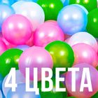 Шарики для сухого бассейна «Перламутровые», диаметр шара 7.5 см, набор 50 штук, цвет розовый, голубой, белый, зелёный - Фото 3