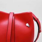 Сумка женская на магните, 1 отдел, с косметичкой на молнии, длинный ремень, цвет красный - Фото 4