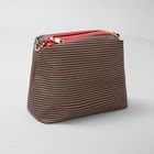 Сумка женская на магните, 1 отдел, с косметичкой на молнии, длинный ремень, цвет красный - Фото 6