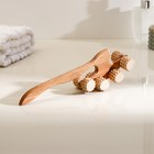 Массажер деревянный "Топорик", 8 роликов, 30.5 см - Фото 2