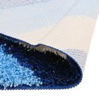 Коврик «Штрихи», 45×75 см, цвет голубой - Фото 3