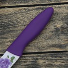 Нож кухонный с антиналипающим покрытием Доляна «Сиреневая роза» лезвие 20 см, цвет фиолетовый - Фото 4